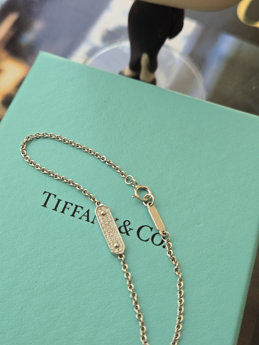 Tiffany & Co Au750 White Gold Bracelet with Diamonds